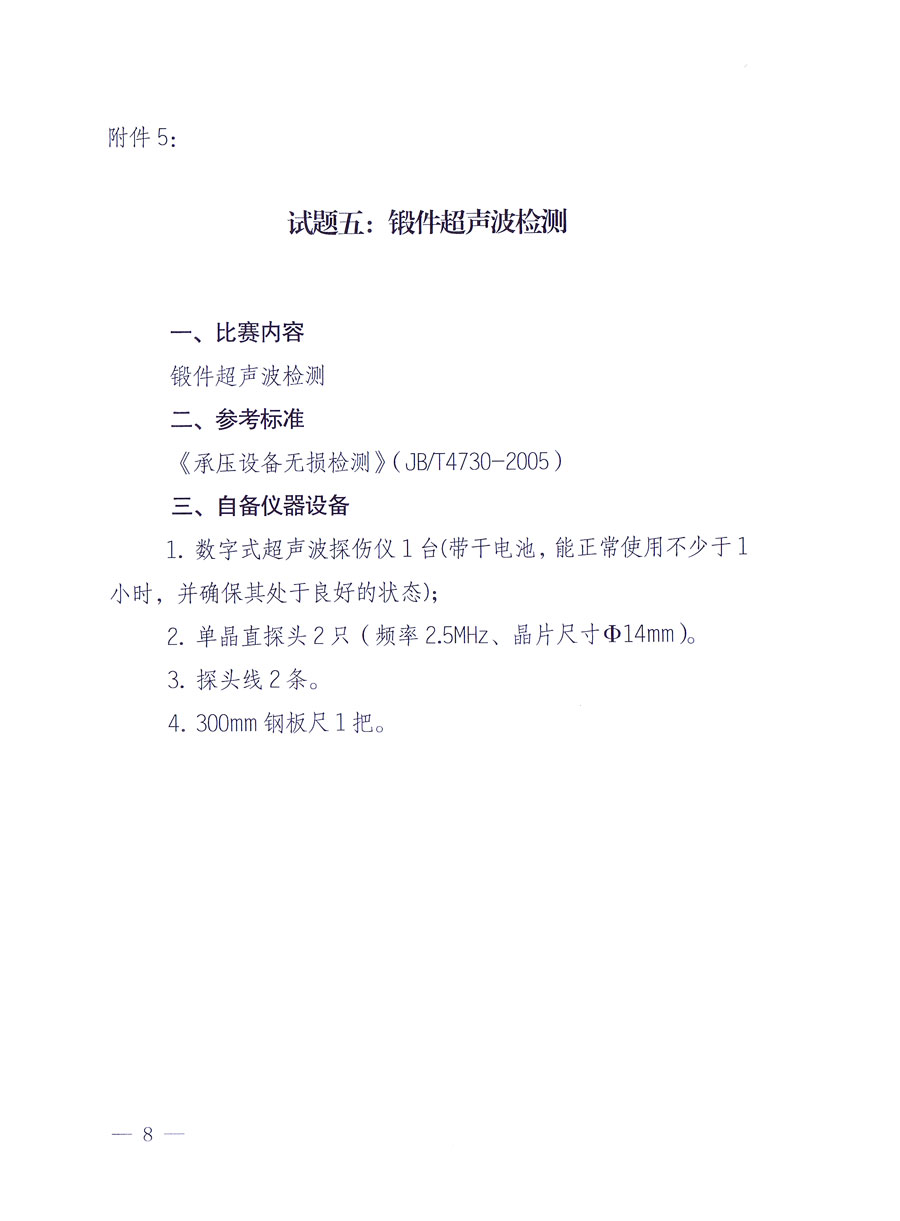 國家質(zhì)量監(jiān)督檢驗(yàn)檢疫總局《關(guān)于舉辦全國質(zhì)檢系統(tǒng)檢測(cè)技能大比武決賽的通知》