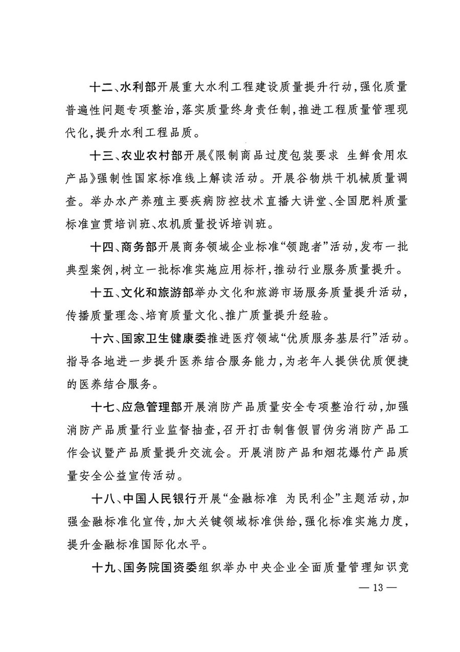 市場監(jiān)管總局等27個部門發(fā)布《關于開展2024年全國&ldquo;質量月&rdquo;活動的通知》國市監(jiān)質發(fā)〔2024〕74號